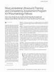 Research paper thumbnail of Musculoskeletal Ultrasound Training and Competency Assessment Program for Rheumatology Fellows