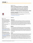 Research paper thumbnail of Effect of Physical Violence on Sexually Transmitted Infections and Treatment Seeking Behaviour among Female Sex Workers in Thane District, Maharashtra, India HIV/AIDS Partnership for Impact through Prevention, Private Sector and Evidence-based Programming