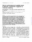 Research paper thumbnail of Distinct conformations of a peptide bound to HLA-DR1 or DRB5 * 0101 suggested by molecular modelling