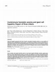 Research paper thumbnail of Autoimmune hemolytic anemia and giant cell hepatitis: Report of three infants