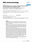 Research paper thumbnail of Anxiety and depression in patients with gastrointestinal cancer: does knowledge of cancer diagnosis matter?