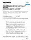 Research paper thumbnail of Quality of life in patients with gastric cancer: translation and psychometric evaluation of the Iranian version of EORTC QLQ-STO22