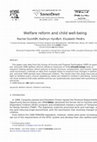 Research paper thumbnail of Welfare Reform and Child Well-being