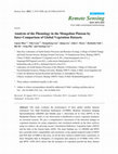 Research paper thumbnail of Analysis of the phenology in the Mongolian Plateau by inter-comparison of global vegetation datasets