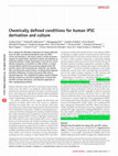 Research paper thumbnail of Chemically defined conditions for human iPSC derivation and culture