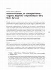 Research paper thumbnail of Interseccionalidad, un “concepto viajero”: orígenes, desarrollo e implementación en la Unión Europea