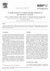 Research paper thumbnail of A simple protocol to evaluate nitrogen utilisation in Saccharomyces cerevisiae