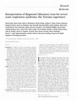 Research paper thumbnail of Interpretation of diagnostic laboratory tests for severe acute respiratory syndrome: the Toronto experience