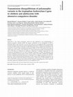 Research paper thumbnail of Transmission disequilibrium of polymorphic variants in the tryptophan hydroxylase-2 gene in attention-deficit/hyperactivity disorder