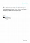 Research paper thumbnail of Non- Governmental Organisations of sexual orientation minorities in the context of Turkey and the UK: A documentary analysis