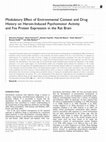 Research paper thumbnail of Modulatory Effect of Environmental Context and Drug History on Heroin-Induced Psychomotor Activity and Fos Protein Expression in the Rat Brain