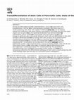 Research paper thumbnail of Transdifferentiation of Stem Cells in Pancreatic Cells: State of the Art