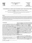 Research paper thumbnail of Unsteadiness in shock wave boundary layer interactions with separation