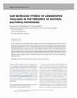 Research paper thumbnail of SAR INCREASES FITNESS OF ARABIDOPSIS THALIANA IN THE PRESENCE OF NATURAL BACTERIAL PATHOGENS