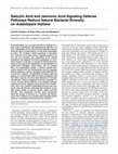 Research paper thumbnail of Salicylic acid and jasmonic acid signaling defense pathways reduce natural bacterial diversity on Arabidopsis thaliana