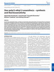 Research paper thumbnail of Star poly(2-ethyl-2-oxazoline)s-synthesis and thermosensitivity