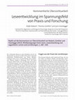 Research paper thumbnail of Leseentwicklung im Spannungsfeld von Praxis und Forschung