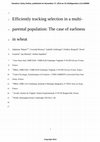 Research paper thumbnail of Efficiently Tracking Selection in a Multiparental Population: The Case of Earliness in Wheat