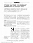 Research paper thumbnail of Association of Overweight With Increased Risk of Coronary Heart Disease Partly Independent of Blood Pressure and Cholesterol Levels A Meta-analysis of 21 Cohort Studies Including More Than 300000 Persons