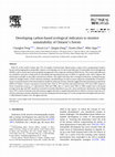 Research paper thumbnail of Developing carbon-based ecological indicators to monitor sustainability of Ontario’s forests