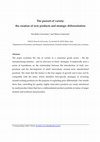 Research paper thumbnail of The pursuit of variety: creation of new products and strategic differentiation