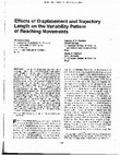 Research paper thumbnail of Effects of Displacement and Trajectory Length on the Variability Pattern of Reaching Movements