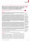 Research paper thumbnail of Effectiveness of an integrated intimate partner violence and HIV prevention intervention in Rakai, Uganda: analysis of an intervention in an existing cluster randomised cohort