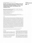 Research paper thumbnail of Genetic association between helpless trait and depression-related phenotypes: evidence from crossbreeding studies with H/Rouen and NH/Rouen mice