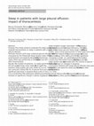 Research paper thumbnail of Sleep in patients with large pleural effusion: impact of thoracentesis