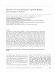 Research paper thumbnail of Structure of a signal transduction regulator, RACK1, from Arabidopsis thaliana