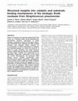 Research paper thumbnail of Structural insights into catalytic and substrate binding mechanisms of the strategic EndA nuclease from Streptococcus pneumoniae