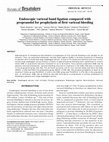 Research paper thumbnail of Endoscopic variceal band ligation compared with propranolol for prophylaxis of first variceal bleeding