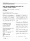 Research paper thumbnail of Factors controlling decomposition rates of fine root litter in temperate forests and grasslands