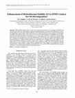 Research paper thumbnail of Enhancement of hydrothermal stability of Cu-ZSM5 catalyst for NO decomposition