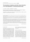 Research paper thumbnail of The prevalence of epilepsy and other seizure disorders in an Arab population: a community-based study