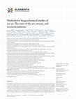 Research paper thumbnail of Methods for biogeochemical studies of sea ice: The state of the art, caveats, and recommendations