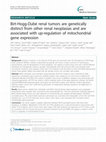 Research paper thumbnail of Birt-Hogg-Dubé renal tumors are genetically distinct from other renal neoplasias and are associated with up-regulation of mitochondrial gene expression