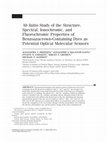 Research paper thumbnail of Ab initio study of the structure, spectral, ionochromic, and fluorochromic properties of benzoazacrown-containing dyes as potential optical molecular sensors