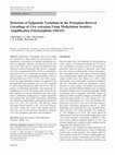 Research paper thumbnail of Detection of Epigenetic Variations in the Protoplast-Derived Germlings of Ulva reticulata Using Methylation Sensitive Amplification Polymorphism (MSAP)