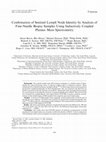 Research paper thumbnail of Confirmation of Sentinel Lymph Node Identity by Analysis of Fine-Needle Biopsy Samples Using Inductively Coupled Plasma–Mass Spectrometry