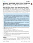 Research paper thumbnail of Preventing Slips and Falls through Leisure-Time Physical Activity: Findings from a Study of Limited-Service Restaurants