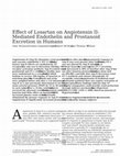 Research paper thumbnail of Effect of losartan on angiotensin II-mediated endothelin and prostanoid excretion in humans