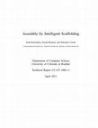 Research paper thumbnail of Assembly by Intelligent Scaffolding