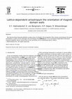 Research paper thumbnail of Lattice-dependent anisotropy in the orientation of magnetic domain walls