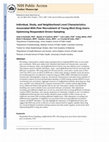 Research paper thumbnail of Individual, study, and neighborhood level characteristics associated with peer recruitment of young illicit drug users in New York City: Optimizing respondent driven sampling