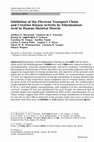 Research paper thumbnail of Inhibition of the Electron Transport Chain and Creatine Kinase Activity by Ethylmalonic Acid in Human Skeletal Muscle