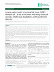 Research paper thumbnail of A new patient with a terminal de novo 2p25.3 deletion of 1.9 Mb associated with early-onset of obesity, intellectual disabilities and hyperkinetic disorder