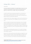 Research paper thumbnail of Writing a PhD – A Journey 1