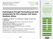 Research paper thumbnail of Hydrological drought forecasting and skill assessment for the Limpopo River basin, southern Africa