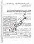 Research paper thumbnail of Effect of astaxanthin supplementation on muscle damage and oxidative stress markers in elite young soccer players